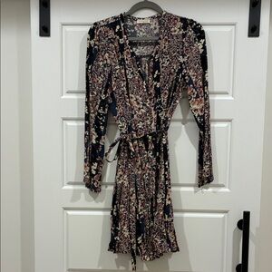 Lovestitch Floral Long Sleeve Mini Dress